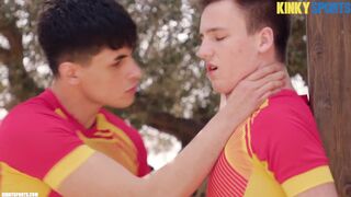 Football twinks player bareback and feet fetish bdsm outdoor - 2 image