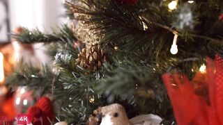 Aliska Dark - Skinny redhead gets anal for Christmas