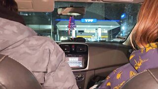 A double blowjob in my friend's car DIRTY MORBID GIRLS