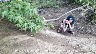Stranded Lesbian Hitchhikers Share My Cock - DOUBLE BJ - Outdoor Standing Fuck - outdoor - double blowjob - ENGLISH SUBTITLES - 7 image