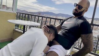 Brazilian Gostoso and Twink at the Terrace