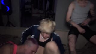 Party orgy, daddy and guys with big dicks fuck young twinks