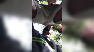 Twink with the pink dick made me suck him in the park and came all over my arm. - 1 image