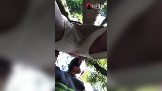 Twink with the pink dick made me suck him in the park and came all over my arm. - 7 image