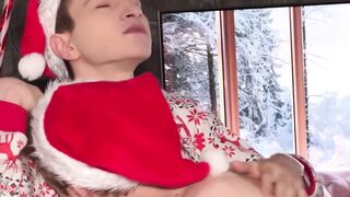 No17 New Year's Eve sex, daddy gives stepsons a hard time, daddy and two stepsons with big dicks fuck two twinks - 2 image