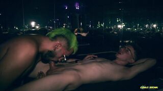 Hot Daddy Camilo Brown Giving an Amazing Cum Swap Blowjob To Big Cock Beautiful Twink Nicolas Mucci - 2 image