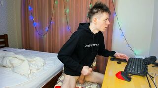 Smooth Twink Twists Pulsing Pole Till Thick Cum Endgame - 11 image
