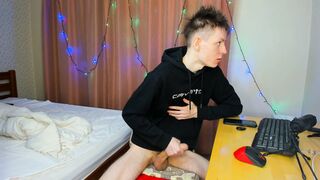 Smooth Twink Twists Pulsing Pole Till Thick Cum Endgame - 12 image