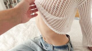 Twink sucks stepdad's dick and takes it in his hole