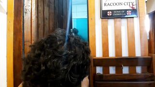 Young Brazilian amateur gets hard bareback shower with big black guy's big cock