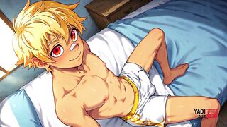 Watch Asian Jock Yaoi and Leo Mendez in uncensored Japanese anime game and cosplay video