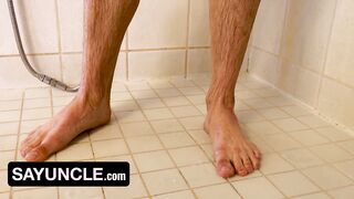 Watch this kinky white dude dominate and plow a cute twink ass with his massive black cock - Sayuncle Halloween Allstar Special