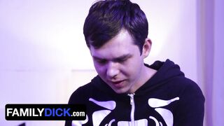 Step Daddy's dick is the only thing keeping Step Son's twink stepmom safe in A Family Dick Halloween Special