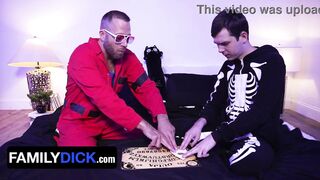 Step Daddy's dick is the only thing keeping Step Son's twink stepmom safe in A Family Dick Halloween Special