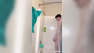 Beautiful Shower with Twink's hairy armpits & perfect ass - a steamy and wild clip!