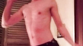 Jon Arteen explodes a balloon with his sweet Valentine's present