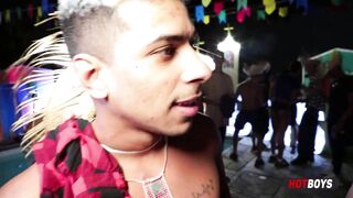 Watch these young studs get wild with their tongues, lips, and big toys in this wild college party