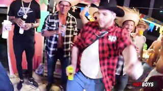 Watch these young studs get wild with their tongues, lips, and big toys in this wild college party