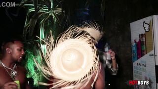 Watch these young studs get wild with their tongues, lips, and big toys in this wild college party