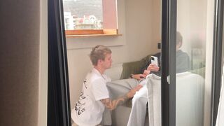 Step son gets his tight ass pounded by a hung stud while his stepmom watches - 2 image