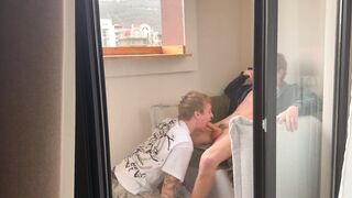 Step son gets his tight ass pounded by a hung stud while his stepmom watches - 3 image