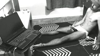 Watch this kinky ginger twink her monster cock while getting her tight pussy pounded - 10 image