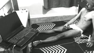 Watch this kinky ginger twink her monster cock while getting her tight pussy pounded - 11 image