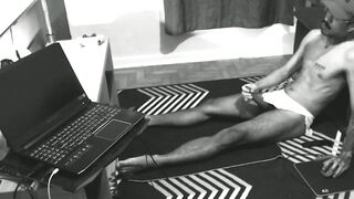 Watch this kinky ginger twink her monster cock while getting her tight pussy pounded - 12 image