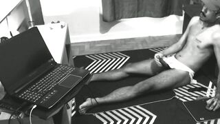 Watch this kinky ginger twink her monster cock while getting her tight pussy pounded - 6 image