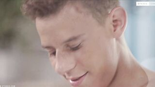 Watch this hot young babe take it all in with her foreskin and uncut mouth! - 4 image