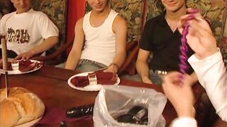 German twink orgy: Rico gets wild with cowgirl, anal, and sitting positions