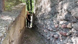 Two chubby amateurs take turns on stairs, cumming hard & taking it up the ass