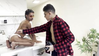 Watch this thug photographer take a raw, uncensored, and dirty roleplay pounding from a slim-bodied thug twink - 1 image