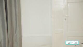 Owen K plows skinny twink Andrew I's tight butt until he's begging for a facial - 5 image