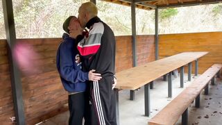 Naughty teen with twinkly hair gets drilled hard by a huge cock in the park