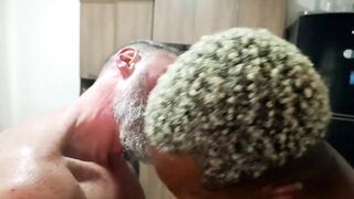 Watch this hot young stud bear fuck two cubs in the shower in a complete orgy