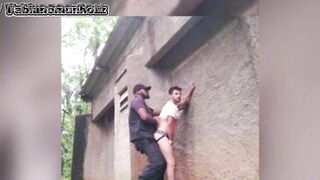 Watch Shorty sitting on security guard's ass while blowing his brains out in public park