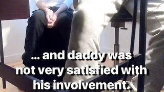 Stepdad mercilessly spanks and fucks his tiny stepson's tight ass in office roleplay - 1 image
