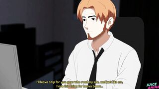 Mature bear's dick sucked by young Twink in Hentai Yaoi Anime - Hostel 3 - 4 image