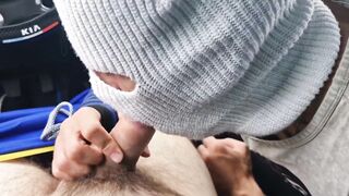 Watch these kinky guys fuck in public without protection in a car, getting their tiny cocks stuffed in every hole!