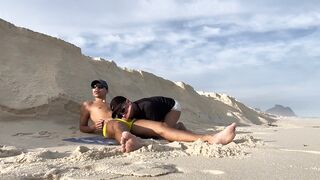 Latina amateur boy shows off his beach ass & takes a creampie in POV action - 5 image