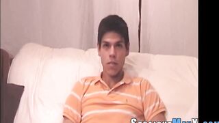 Watch this hot amateur babe give a hard ass ride and handjob to a young stud