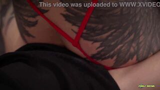 Slim Asian Magic C goes wild with her tattooed Latin daddy Pitufo Trujillo's bareback ass - 8 image