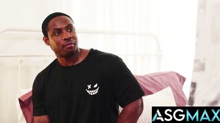 Watch how skinny black twink resist deepthroating and getting dominated on a reality show - 4 image