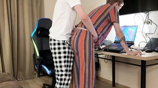Gamer Twink gets her tight ass drilled hard & swallows a hot load