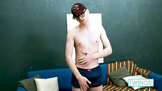Watch this hot teen Micheal P stroke and stroke until he explodes with pleasure - 5 image