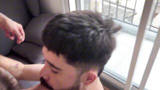 Watch this hairy twink take a creamy facial after getting her hairy pussy pounded - 6 image