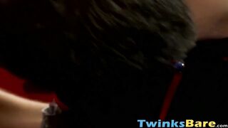 Inked twink Skyler Evans barebacked after sensual blowjob - 3 image