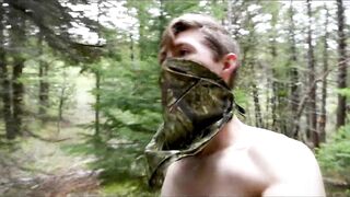 Hermit Self Fuck: Young hermit in lonely mountain shelter fucks his ass hard bareback in action. - 15 image