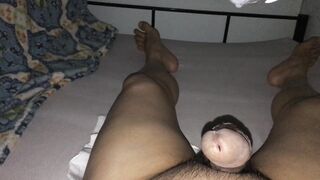 Young playboy pleasures himself on his day off and show off his thick mushroom head brown Asian cock with a nice cumshot - 6 image